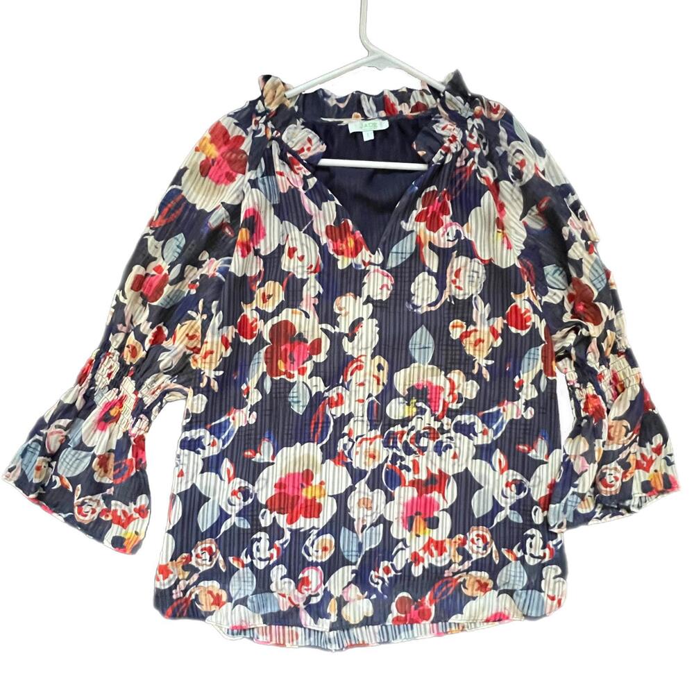 Anthropologie Jade Melody Tam Colorful Art To Wear Paisley Blouse‎ Size - L